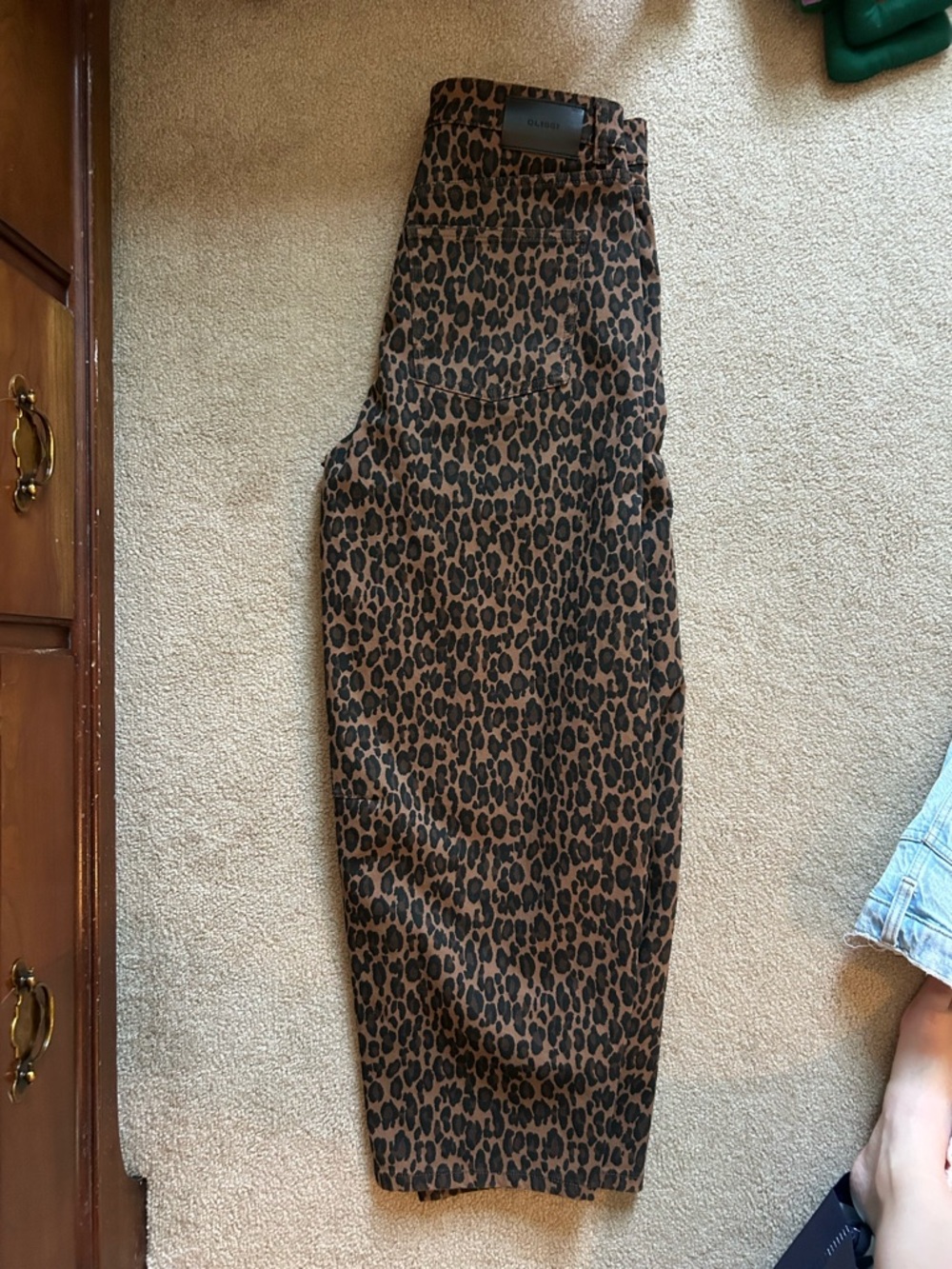 DL1961 Leopard Print Barrel Leg Miro Pants - Picture 3 of 4